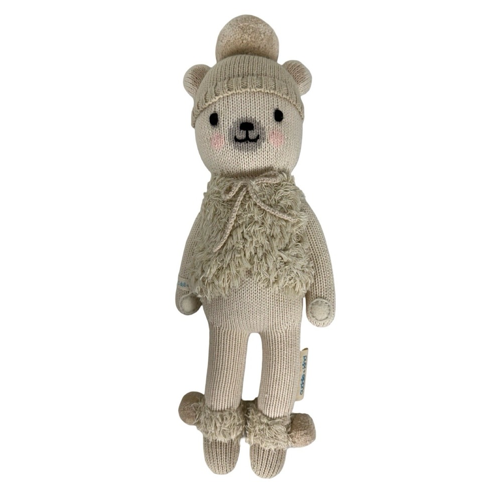 Cuddle and Kind Stella Polar Bear Stuffed Plush Hand Knitted Animal Doll 16" EUC
